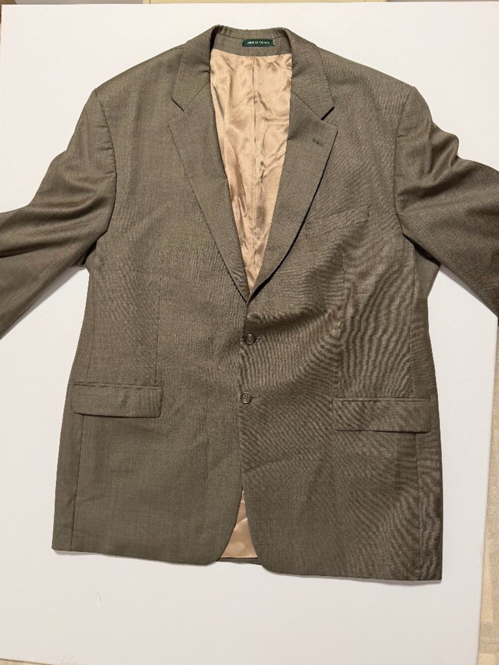 Lauren Ralph Lauren Blazer 100% Wool Sport Coat Brown Beige Men's size 50 XL
